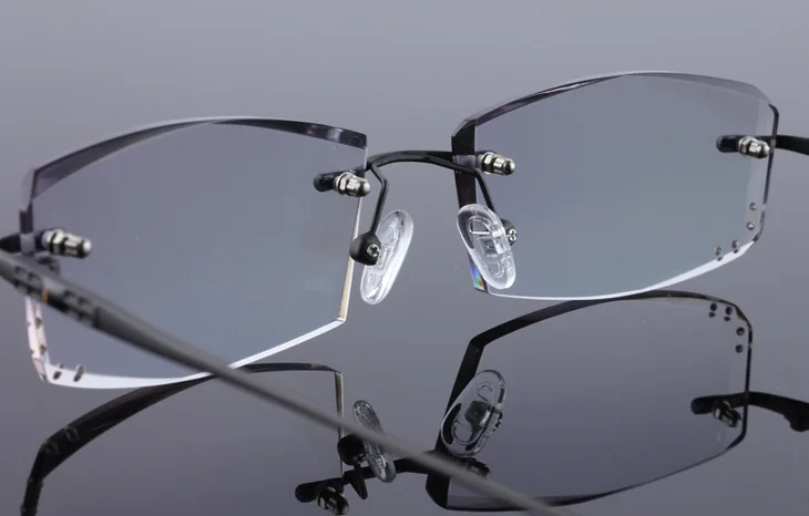 Reven Jate 65072 Титан без оправы, со стразами резка стекла рамка Оптические очки по назначению мужские очки мода