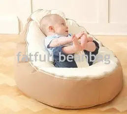 

COVER ONLY, NO FILLINGS - Comfortble Camel + cream harness Infant Bean Bag Soft Sleeping Bag Portable Seat
