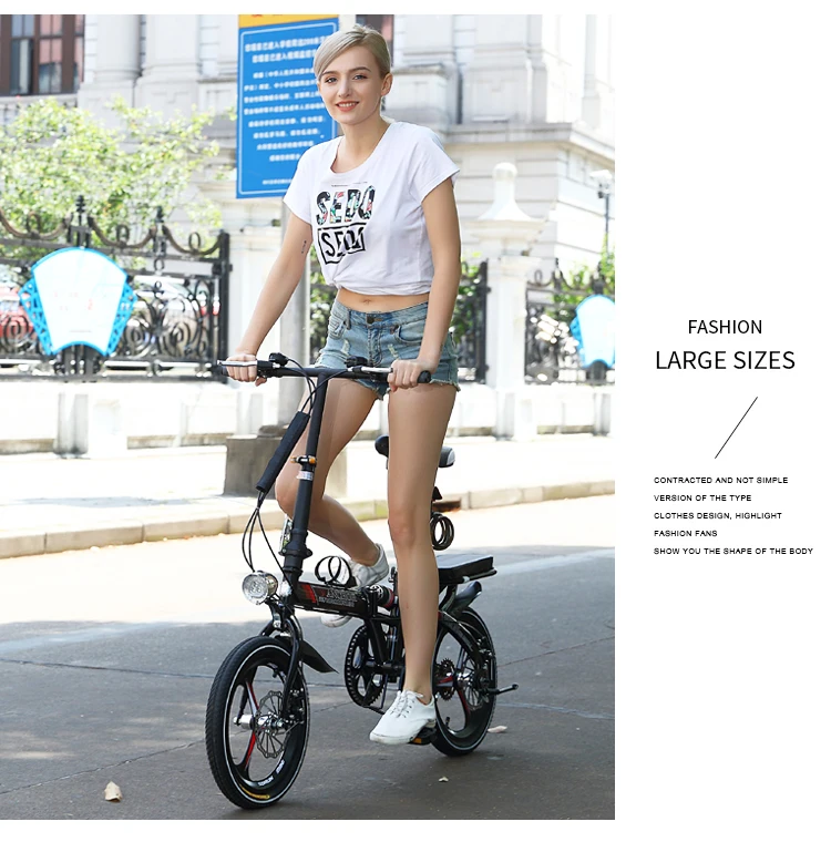New 14/16/20 inch Wheel Carbon Steel Frame 6 Speed Women's Folding Bike Children Bicycle Outdoor BMX Soft-Tail Bicicleta