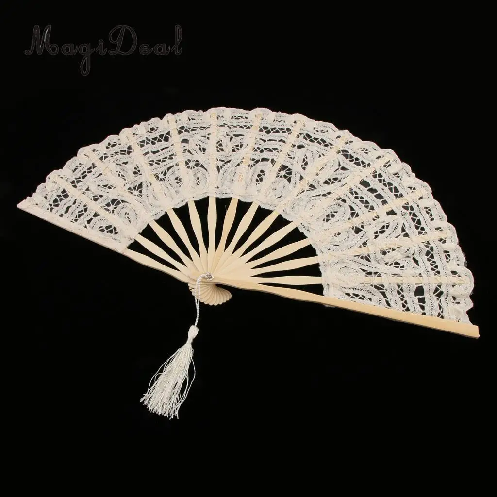Classic Chinese Style Foldable Lace Fan Wedding Ceremony Photo Props Bridesmaid Gift