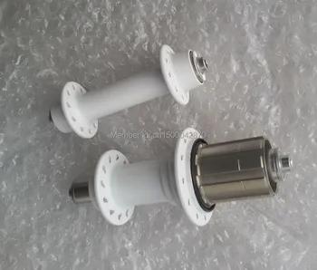 

Powerway R13 white aluminum hub 20/24H v-brake hubs, black red available road bike hubs, include free skewer