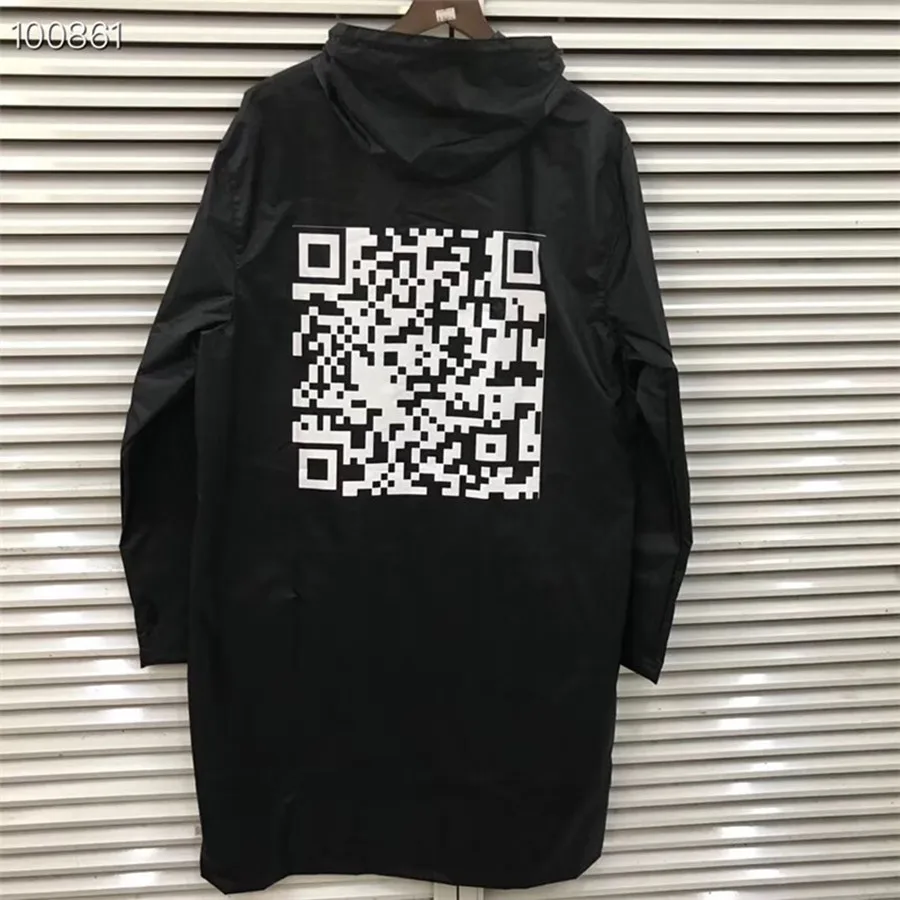 Водонепроницаемая ветровка 19ss дождевик с QR кодом лучшее качество уличная одежда