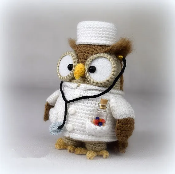 Doctorette the owl вязание амигуруми baby кукла погремушка вязаная игрушка|baby rattle|rattle toybaby