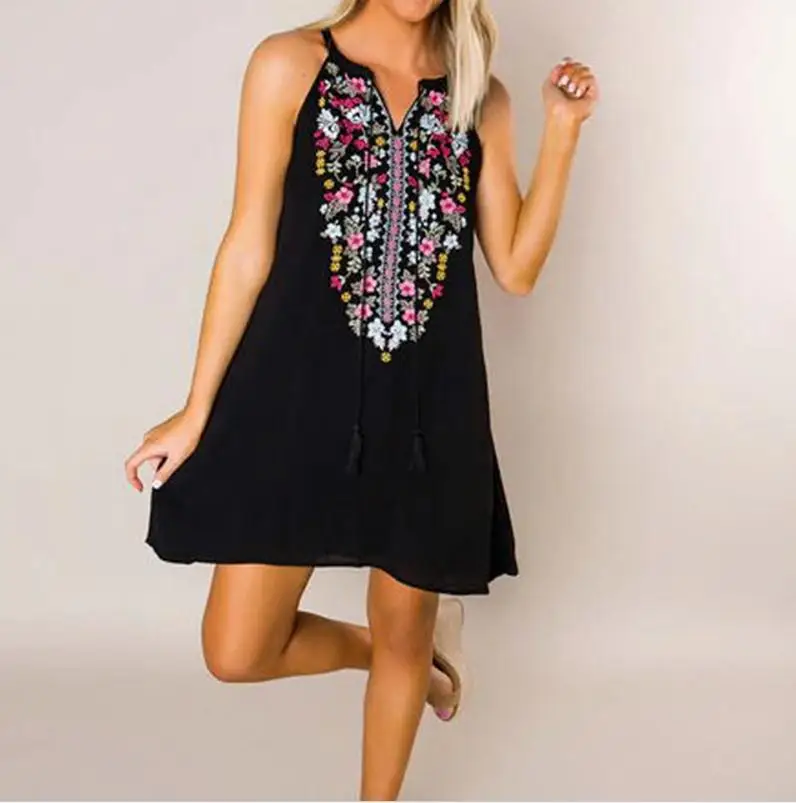 

Women's Mini Boho Bohemian Dress Floral Summer Beach Cocktail Party Sundress For Good Sale