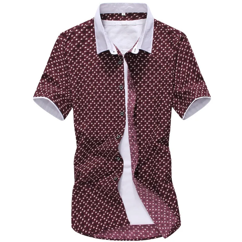 Brand New font b Men s b font Little Arrows Print Casual font b Shirt b