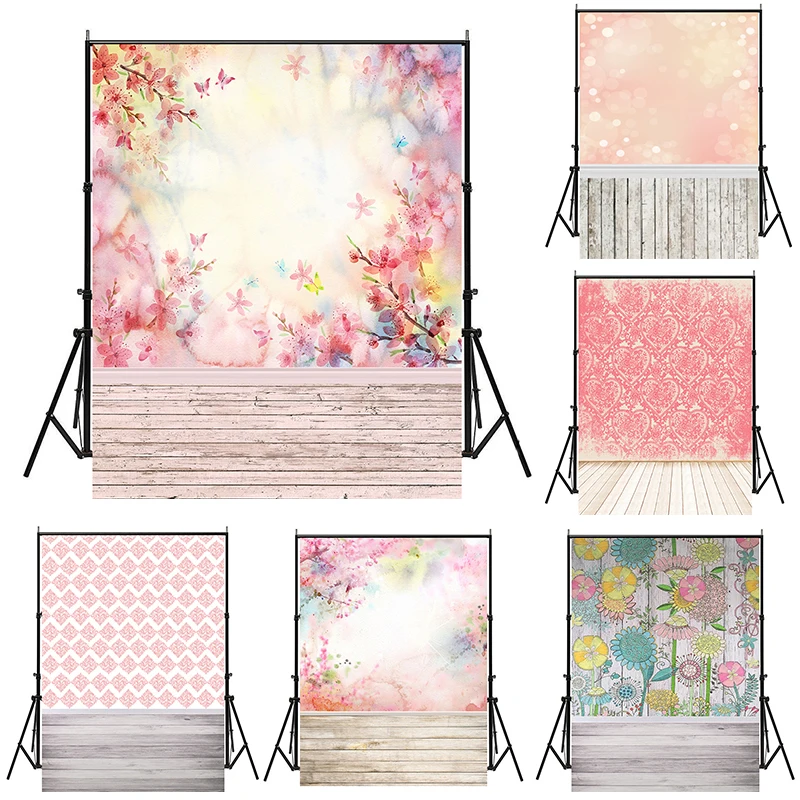 

WHISM Thin Vinyl Cloth Party Backdrops Spring flowers Printing Photography Background for Photo Studio 5x7ft(150x210cm)