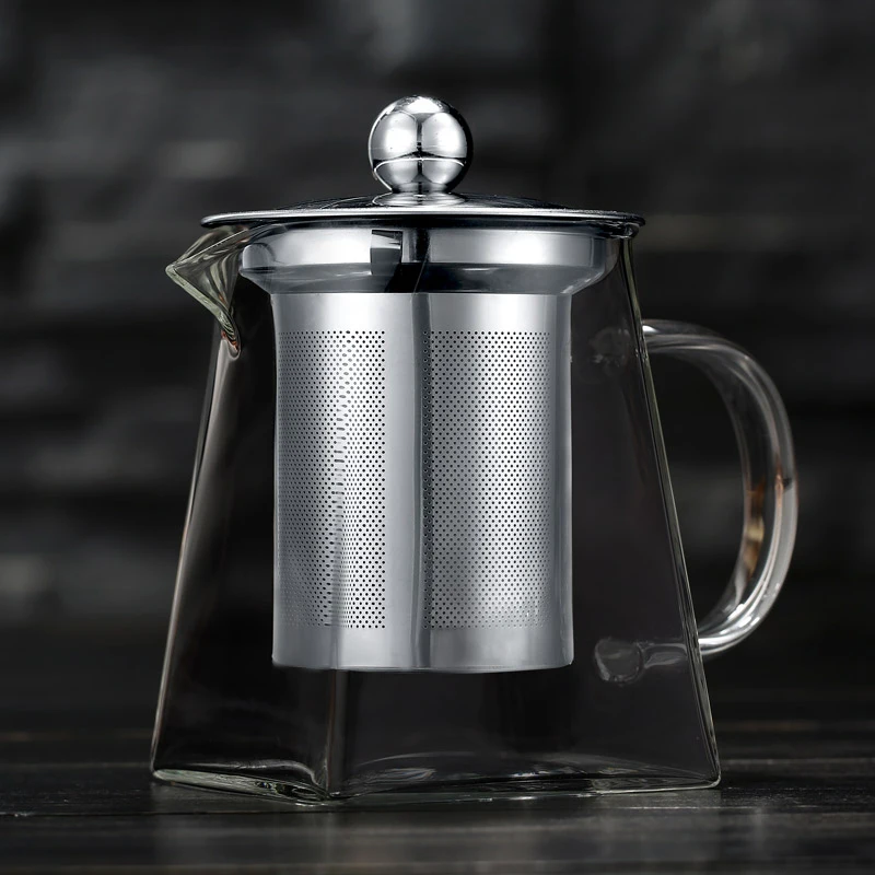 350ml Clear Glass Teapot Mini Tea Pot Kettle Heat Resistant Borosilicate Glass Teapot with Stainless Steel Infuser Strainer Teaware (13)