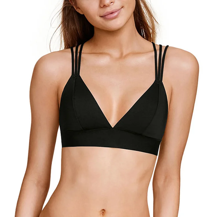 

strappy Sports bra padded women running underwear yoga top sexy backless breathable fitness workout running gymwear female