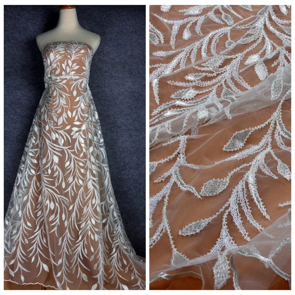 La Belleza 2019 New Fashion Design Lace Fabric Peach, Purple , Off