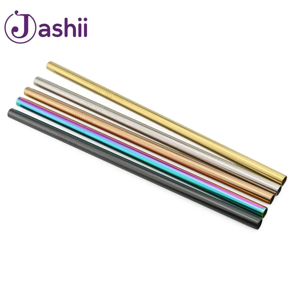 

1Pcs Metal Straight 8mm Wide Straws Stainless Steel Drinking Reusable Drinking Straw with Brush For Tumbler Bar Accessories