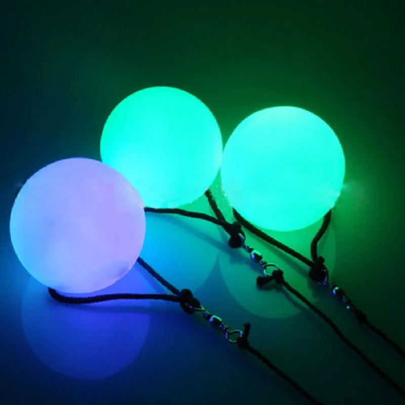 

Flashing LED Multi-Coloured Glow POI Thrown Balls Light up For Professional Belly Dance Hand Prop Party Decoration Waterproof