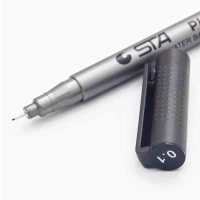 Neelde Микрон ручка мягкая кисть Ручка для рисования черные Copic маркеры 005 01 02 03 04 05 08 1,0 кисть графический дизайн ручка художественные маркеры - Цвет: 0.1mm