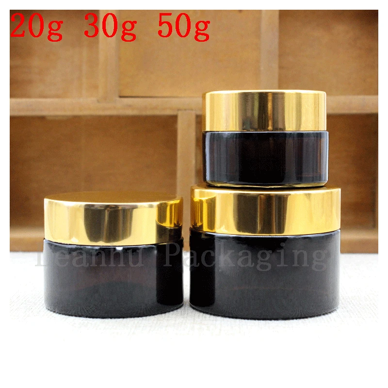Wholesale 15PC Brown Glass Face Cream Jar,For Eye Cream, Cream