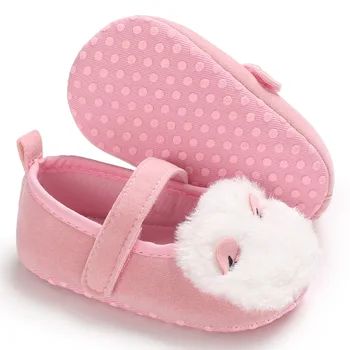 

Hongteya Spring Autumn Baby Girls Shoes Cotton First Walkers Soft Soled Non-slip Newborn Footwear Princess Mary Jane For 0-18M