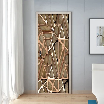 

DIY Creative 3D Home Decor Canvas Print Rose Gold Geometry Picture Environmental Protection Self Adhesive Waterproof Art Sticker