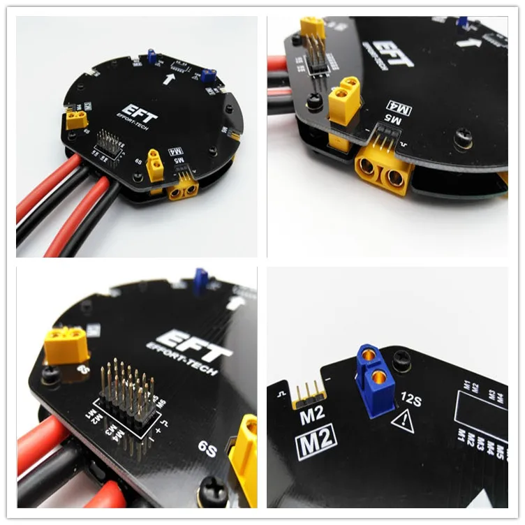 EFT распределения питания PDB12S 480A сельскохозяйственный Дрон с высоким током распределительная плата модуль управления мощность Интегрированный сигнал поворотника