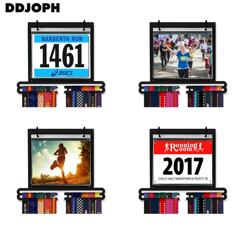 Online Marathon medaille display aufhänger Sport medaille halter display mit bib halter halten 24 ~ 36 medaillen