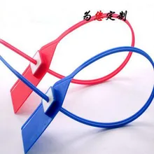 30 шт./лот 380 мм(14,9") пластик подтяжки безопасности провода уплотнения замка кабель tightener Галстуки печать замок для тегом логистика для