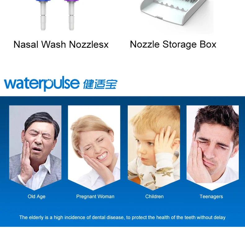 Waterpulse Dental Water Flosser Oral Irrigator Waterpick Dental Floss Water Irrigation Jet Dental Tooth Floss V660H 27