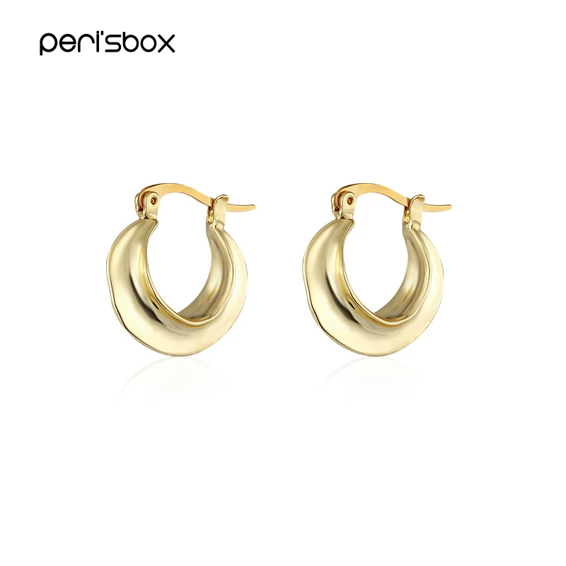 

Peri'sBox Gold Sliver Color Metal Small Hoop Earrings for Women Minimalist Geometric Earrings Hoops Boho Charms Earrings Bijoux