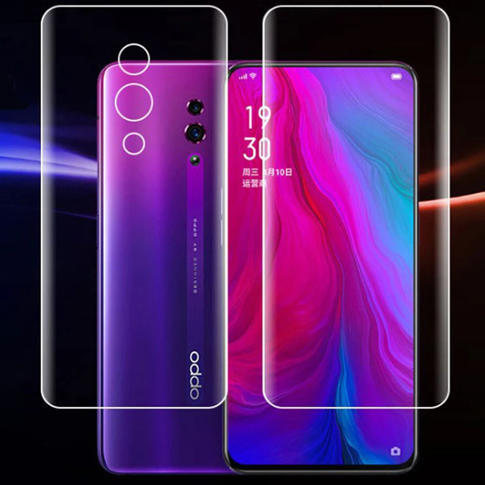 CCDZ для OPPO Reno передняя + задняя ультратонкая прозрачная полноэкранная мягкая