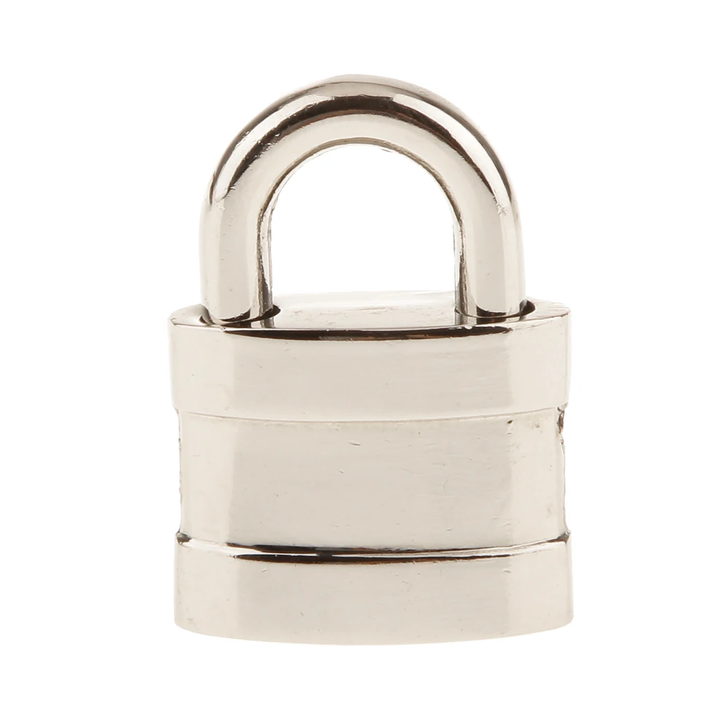 Classical Square Padlock with Key Travel Locker Closet Lock Set - Silver S