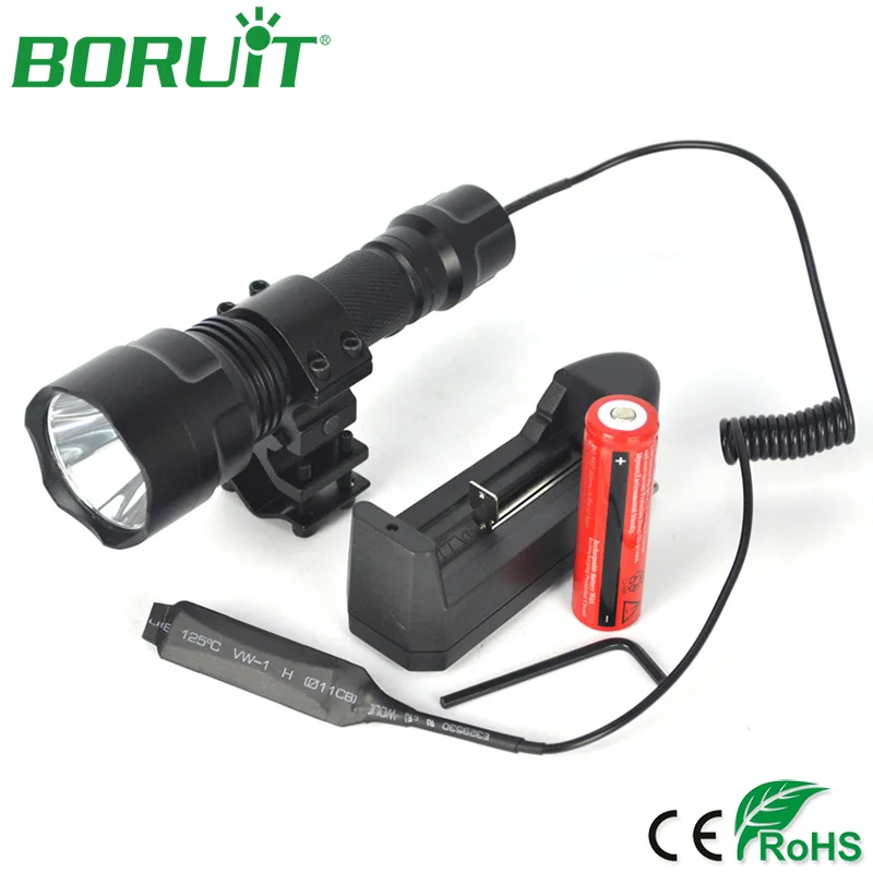 

BORUIT C8 T6 LED Flashlight Waterproof Outdoor Tactical Torch Light Portable Lanterna for Camping Hunting Cycling Bike Lights