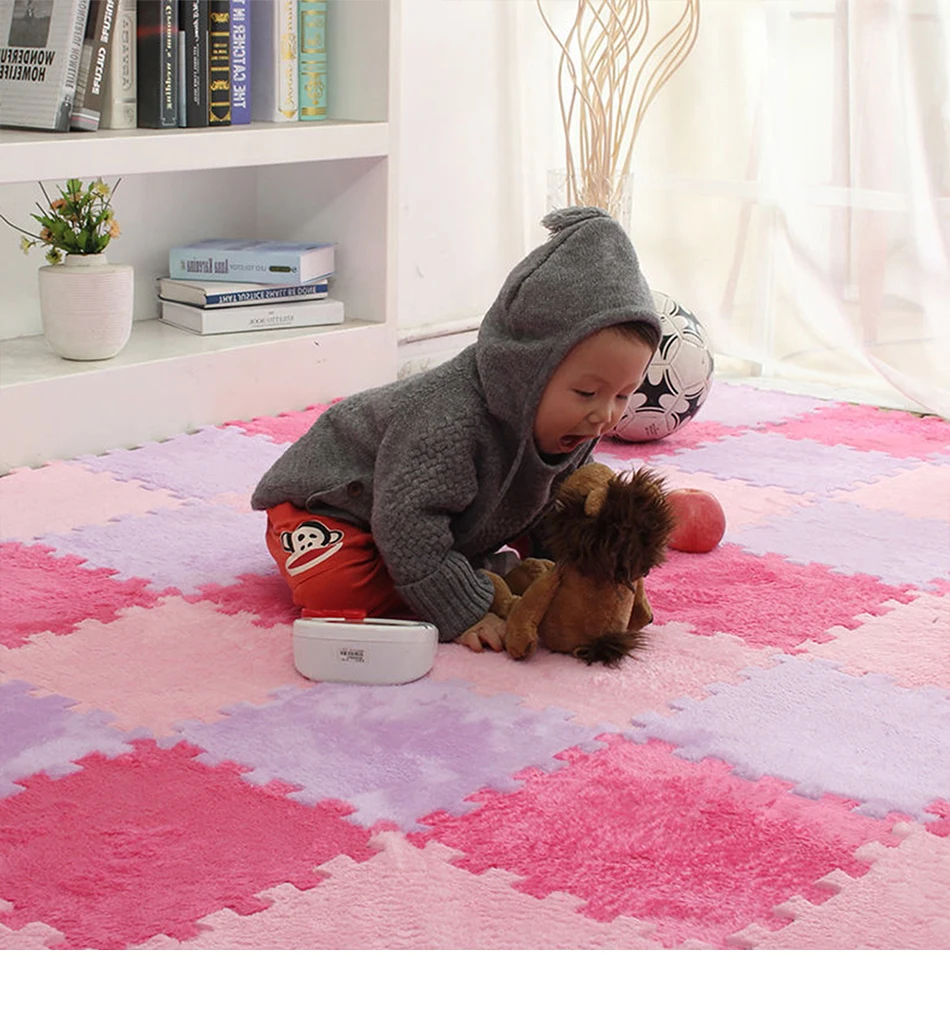 Esteira do Jogo do Bebê de Pelúcia para Crianças Lote Crianças Tapete Eva Foam Mat Desenvolvimento Puzzle Piso Macio Rastejando Jogo Playmat 10 Pçs - Mod. 254786 8 High Quality Brinquedos e hobbies