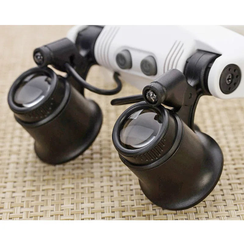 XinXiang Magnifier 10X 15X 20X 25X Lenses Magnifying Glass Jeweler Watch Clock Repair Magnifie With LED Light Headband Magnifier (3)