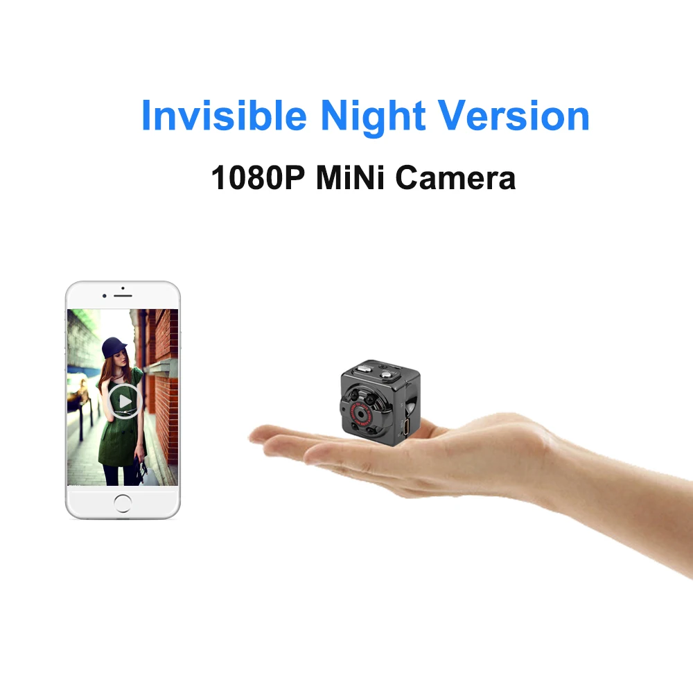

1080P Mini Camera Infrared IR Night Vision Micro DV Camcorder Action Recording Voice Video SQ8 Wireless TV Out Camera SD Card