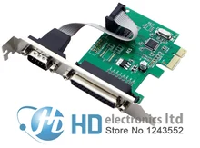 RS232 RS-232 серийный Порты и разъёмы COM & DB25 принтер параллельный Порты и разъёмы LPT для PCI-E карта с разъемом PCI Express адаптер конвертер WCH382 чип