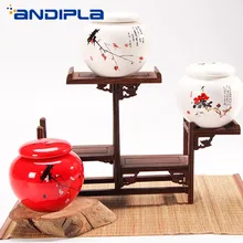 Ручная роспись креативный чай керамиковая чайница кунг-фу чайный сервиз аксессуары контейнеры для чая бутылка для хранения специй конфеты кофе канистра домашний декор