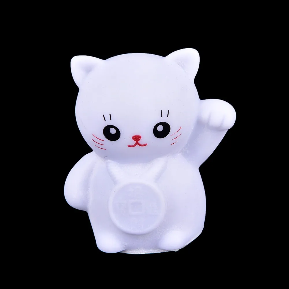 

Novelty Cat Night Light Magic PVC Led Lucky Flashing Lamp Changing Colors Colorful Bedroom Holiday Home Decor Kids Gift