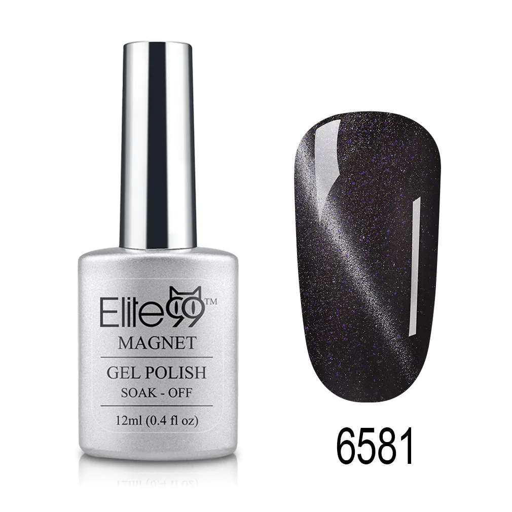 Elite99 12ml Cat Eye Gel Nail Polish Soak Off Magnetic UV Gel Varnish Nail Art Manicure Gel Semi Permanent 3D Effect Gel Lacquer - Цвет: 6581
