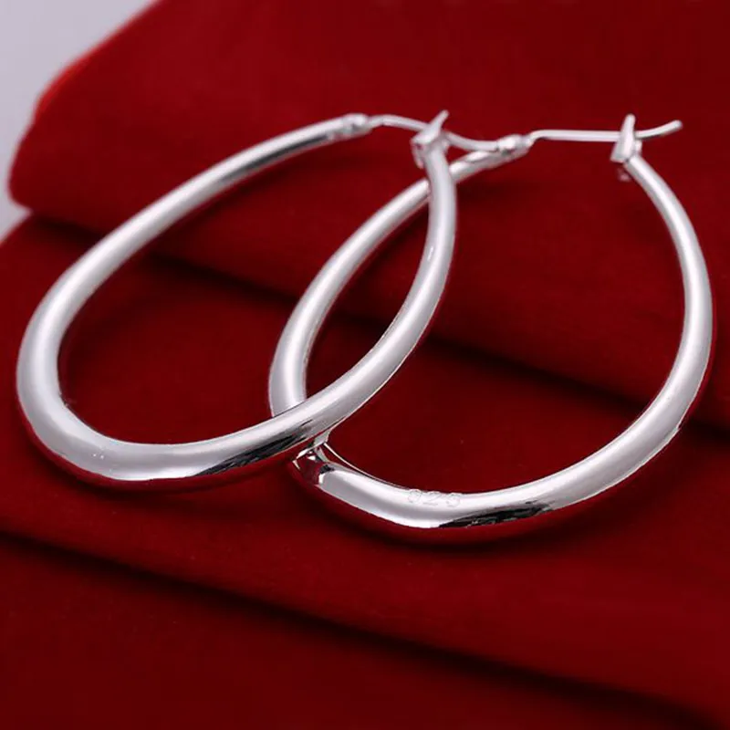 

fashion jewelry Earring For Women, Silver Plated Earrings Solid U Shape Earrins E080 /YTXDSXFW NJNJPFYW