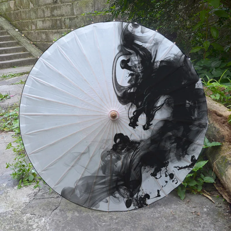 Simple White And Black Oil Painting Umbrella Dragon Handmade Paper Umbrella Sunahde Parasol Decoritive Oiled Paper Umbrella Oil Paper Umbrella Paper Umbrellahandmade Umbrella Aliexpress