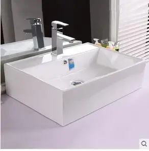 

White basin lavabo that defend bath Ceramic face basin stage basin square Simple wash face basin sink