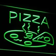I004 открыть горячие пиццы Кафе Ресторан светодиодный неоновый свет вывеска вкл/выкл Swtich 20+ цвета 5 размеров