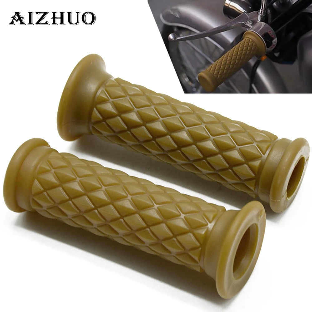 

22MM 25MM Motorcycle Vintage Rubber Handlebar Thruster Handle Bar Grips For Kawasaki Vulcan 800 1995-2005 2004 03 02 2001 1999