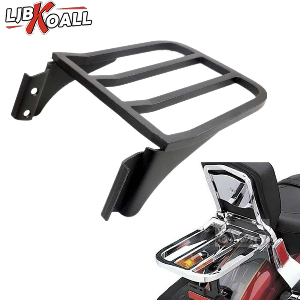 

Sissy Bar Backrest Luggage Rack For Harley Sportster XL Dyna Softail FLSTF FLST FLSTC FLSTSC FLSTS FXST 2004-2018 2006 2016 2017