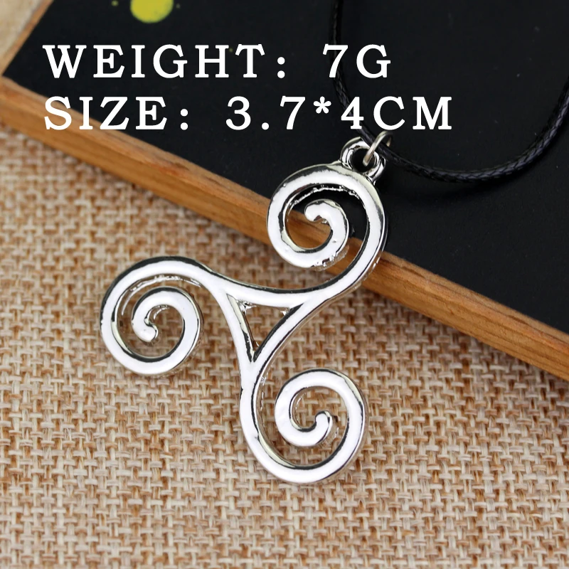 Fashion Korean Style Personality Protagonist Men Necklace Teen Wolf Alloy Simple A Werewolf Boy Triskele Pendant Jewelry