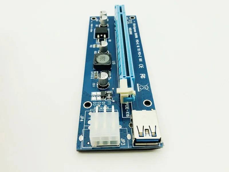 Райзер VER006C PCI Express PCIE E переходная карта 006C 6Pin 1x к 16x удлинитель USB 3 0 кабель SATA IDE для