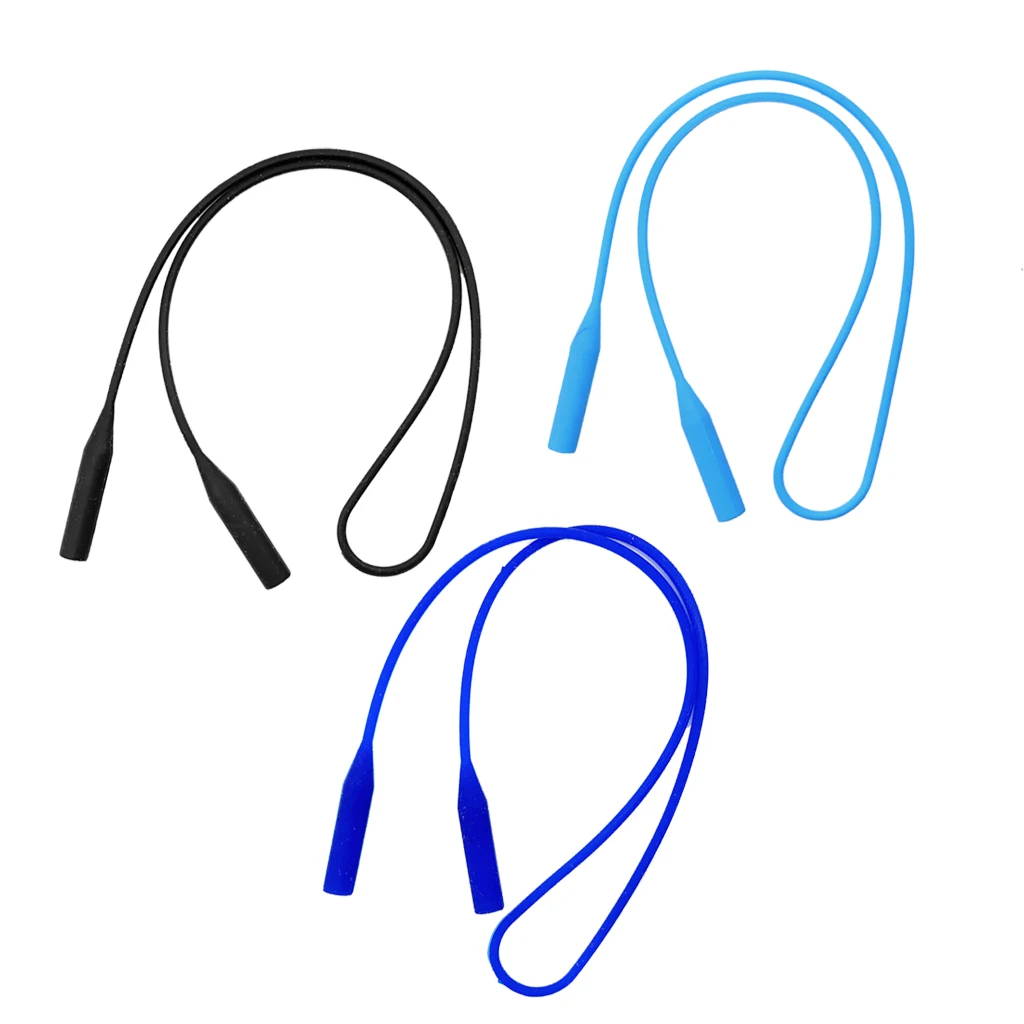 3pcs Silicone Sunglasses Neck Cord Strap Eyeglass Glasses Lanyard Holder