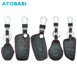ATOBABI из натуральной кожи ключа автомобиля чехол для BMW E90 F30 1 3 5 серии X1 X3 X5 X6 Z4 мини cooper Smart Remote защитить оболочки крышку