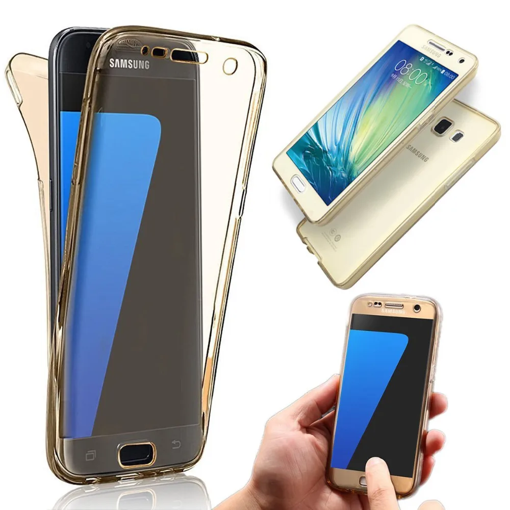 For Samsung Galaxy S8 Case Silicone Full Body Front&Back Cover For Samsung A5 Shockproof Capa For J3 J5 J7 S6 S6 Edge S7 S9 A310 J