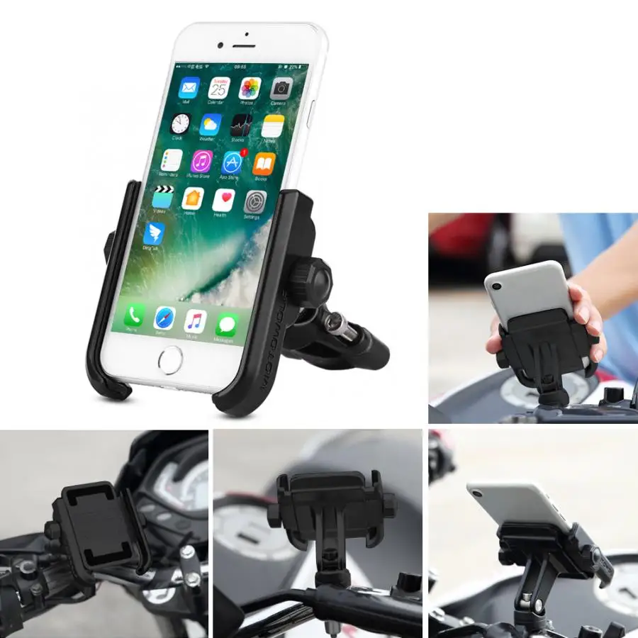 

Universal Car Bracket Adjustable Motorcycle Bicycle Handlebar Mount Holder Bracket for 4-6inch Mobile Phone Holder Black support