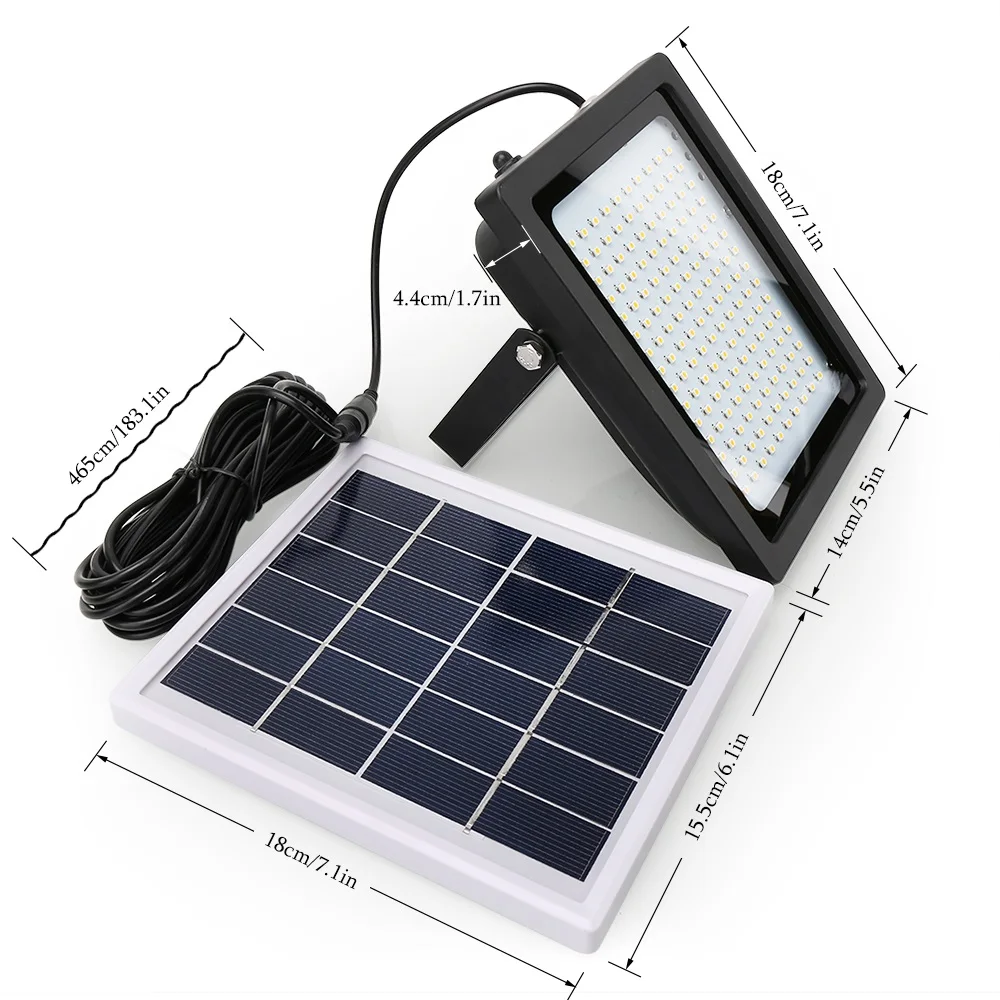 Sensor de Radar de Microondas de Energia Local à Prova Água ao ar Lâmpada de Parede Lâmpada de Iluminação do Jardim de Segurança Luz de Inundação Solar Levou Leds d' Livre 150 Smd3528 3 Solar LEVOU Luz de Inundação 150 LEDs
