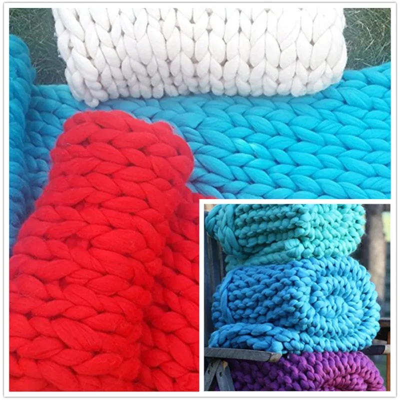 Однотонное шерстяное одеяло ручной работы мягкий теплый коврик для дома и путешествий прочное зимнее шерстяное одеяло практичное теплое одеяло