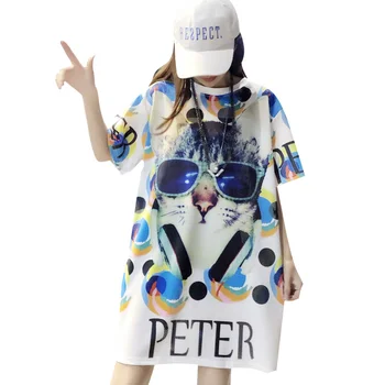 

Cute Cat Funny 3D Pattern Print Short Sleeve T-shirt Maternity Blouse T Shirt Maternity Tops Plus Size Women Clothing Maternidad