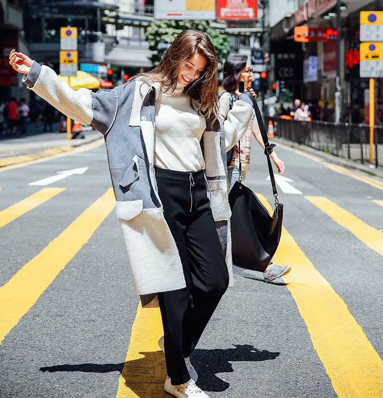 suede leather coat grey 04